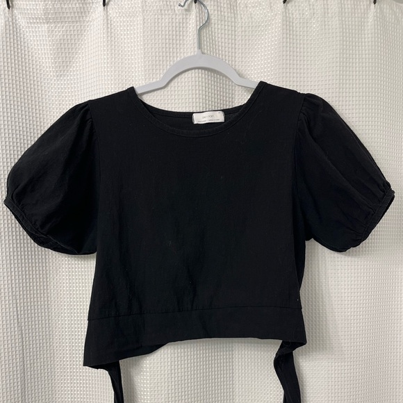 Black Puff Sleeve Top (Oak+Fort) - Picture 3 of 5